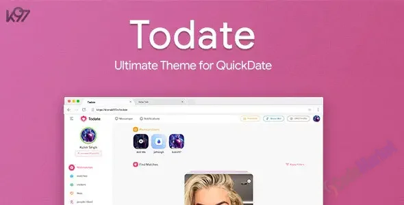 Todate v1.7 The Ultimate QuickDate Theme