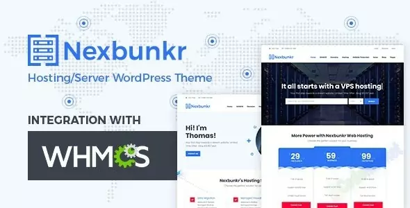 Nexbunker (v1.8) Hosting/Server WordPress Theme + WHMCS
